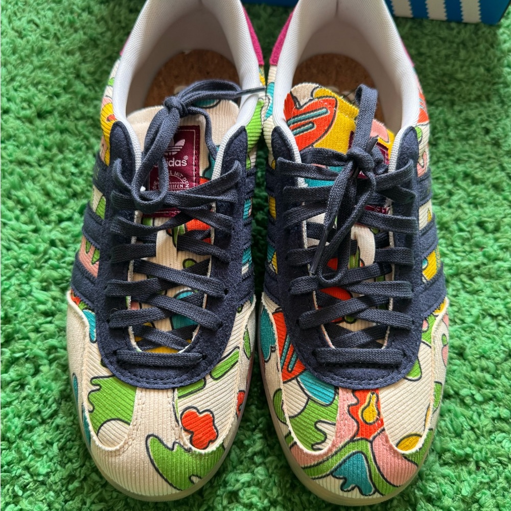 Adidas Red and Green Vibrant Sneakers